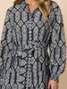 Lola Print Shirt Dress - Navy/White rc&co