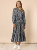 Lola Print Shirt Dress - Navy/White rc&co