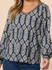 Lola Print Top - Navy/White rc&co