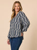 Lola Print Top - Navy/White rc&co