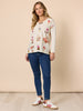 Central Park Floral Print Top - Natural Multi rc&co