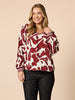 Aspen Print Top - Shiraz rc&co