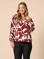 Aspen Print Top - Shiraz