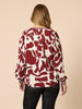 Aspen Print Top - Shiraz rc&co
