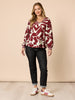 Aspen Print Top - Shiraz rc&co