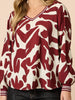 Aspen Print Top - Shiraz rc&co