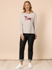 Chien Chic Stripe Print Tee - Natural rc&co