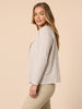 Chien Chic Stripe Print Tee - Natural rc&co