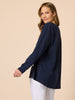 Lulu Print Top - Navy rc&co
