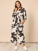 Toulouse Floral Print Wide Leg Pant - Coffee Ivory rc&co