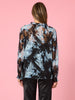 Lucia Ruffle Print Sheer Shirt - Midnight rc&co