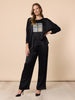 Opera Sequin Print Top - Black rc&co