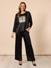 Opera Sequin Print Top - Black rc&co