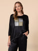 Opera Sequin Print Top - Black rc&co