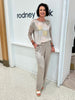 Opera Sequin Print Top - Champagne