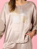 Opera Sequin Print Top - Champagne rc&co