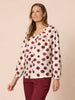 Bordeaux Spot Print Top - Shiraz Multi rc&co