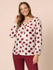 Bordeaux Spot Print Top - Shiraz Multi rc&co