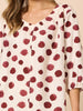 Bordeaux Spot Print Top - Shiraz Multi rc&co