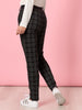 Cannes Check Print Slim Leg Pant - Black rc&co