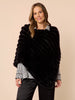 Roma Faux Fur Poncho - Black rc&co