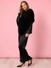 Roma Faux Fur Poncho - Black rc&co
