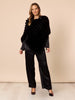 Roma Faux Fur Poncho - Black rc&co