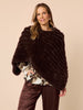 Roma Faux Fur Poncho - Espresso RC&CO