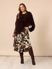 Roma Faux Fur Poncho - Espresso RC&CO