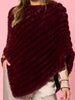 Roma Faux Fur Poncho - Shiraz