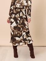 Venice Print Skirt - Espresso Multi