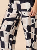 Rive Gauche Print Wide Leg Pant - Navy Multi rc&co