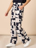 Rive Gauche Print Wide Leg Pant - Navy Multi rc&co