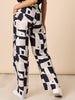 Rive Gauche Print Wide Leg Pant - Navy Multi rc&co