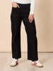 Carpenter Stretch Wide Leg Pull On Denim Jean - Black