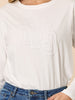 New York City Embroidered Long Sleeve Tee - Ivory