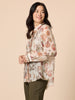 Arizona Floral Print Sheer Shirt - Natural Multi rc&co