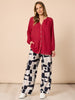 Rive Gauche Print Wide Leg Pant - Navy Multi rc&co