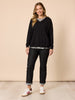 Double Take 2 in 1 Stripe Top  - Black/White rc&co