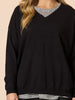 Double Take 2 in 1 Stripe Top  - Black/White