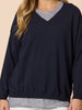 Double Take 2 in 1 Stripe Top  - Navy/White rc&co