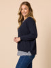 Double Take 2 in 1 Stripe Top  - Navy/White rc&co