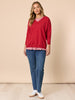 Double Take 2 in 1 Stripe Top  - Red/White