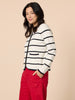 Hampton Stripe Print Cardigan - Ivory/Navy RC&CO