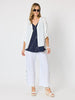 Haven Chevron Stitch Linen Cami - Navy/White