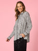 Ava Geometric Print Shirt - Black/Ivory rc&co