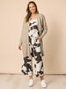 Toulouse Floral Print Wide Leg Pant - Coffee Ivory rc&co
