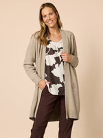 Cirque Diamante Spot Longline Cardigan - Latte