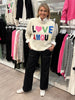 Love Amour Sequin Knit Jumper - Natural