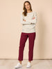 Evie Stretch Straight Leg Pant - Shiraz